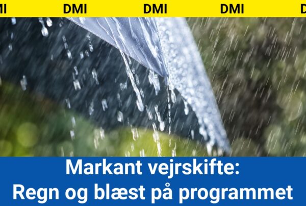 Markant vejrskifte: Regn og blæst på programmet