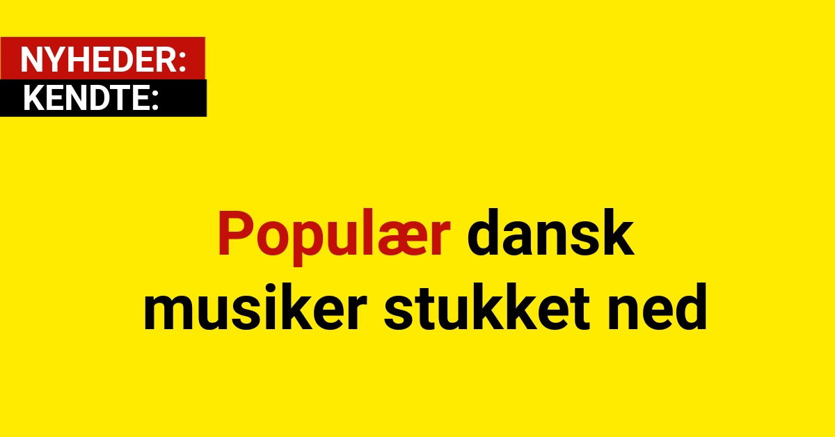 Populær dansk musiker stukket ned