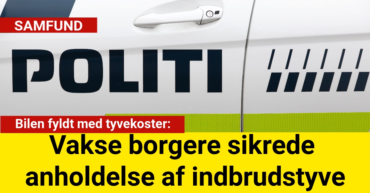 Bilen fyldt med tyvekoster