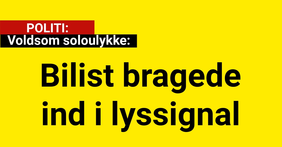 Voldsom soloulykke: