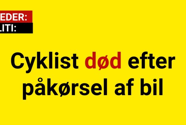 Cyklist død efter påkørsel af bil