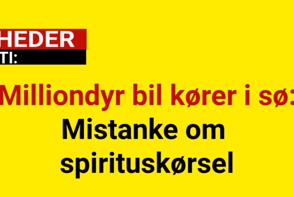 Milliondyr bil kører i sø: Mistanke om spirituskørsel