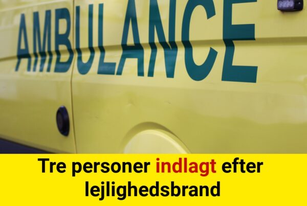 Tre personer indlagt efter lejlighedsbrand