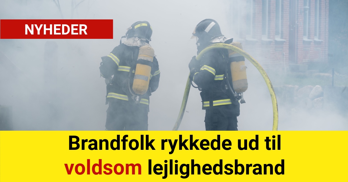 Brandfolk rykkede ud til voldsom lejlighedsbrand