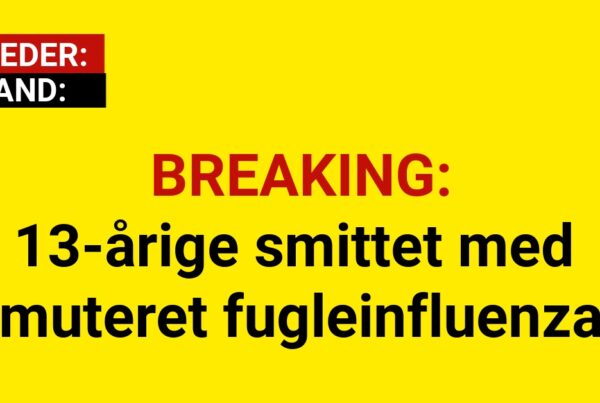 BREAKING: 13-årige smittet med muteret fugleinfluenza