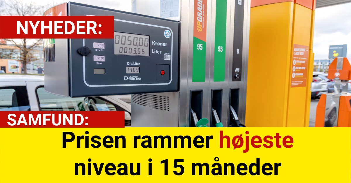 Prisen rammer højeste niveau i 15 måneder