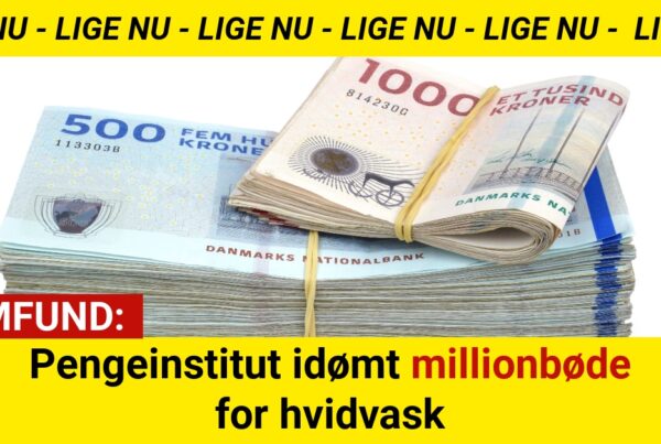 Pengeinstitut idømt millionbøde for hvidvask