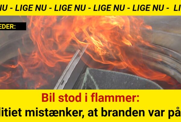 Bil stod i flammer: Politiet mistænker, at branden var påsat