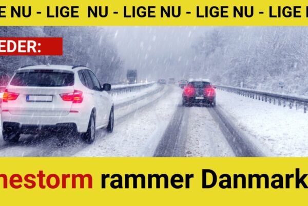 Snestorm rammer Danmark