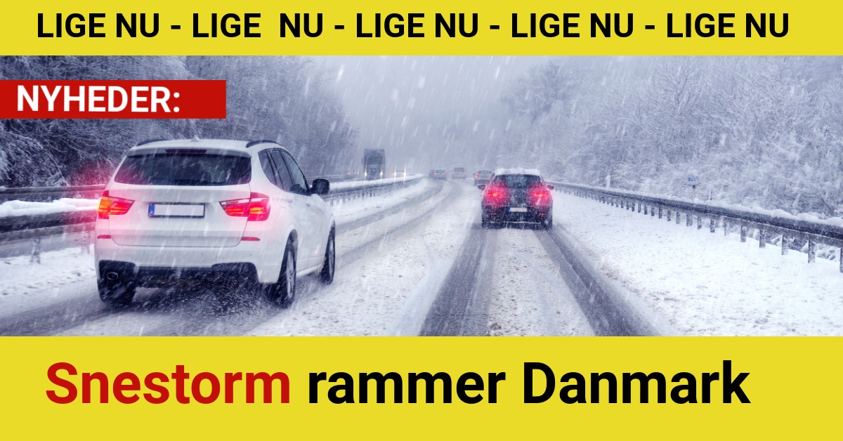 Snestorm rammer Danmark