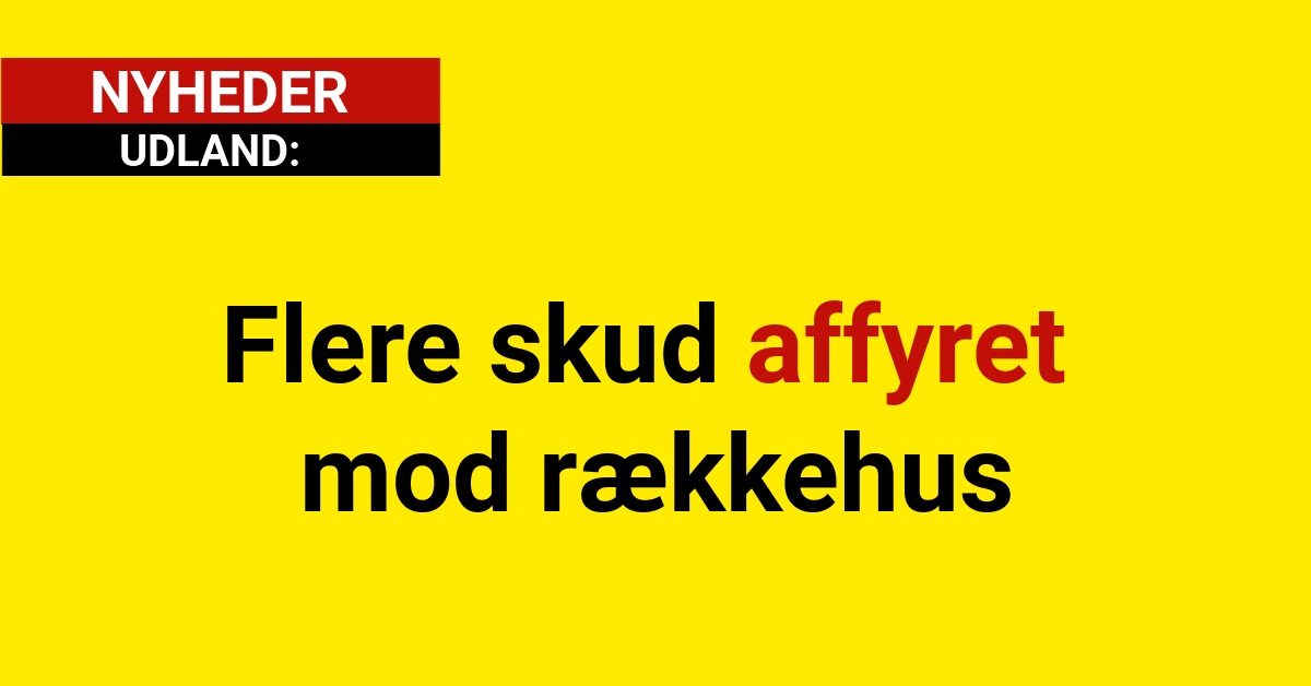 Flere skud affyret mod rækkehus