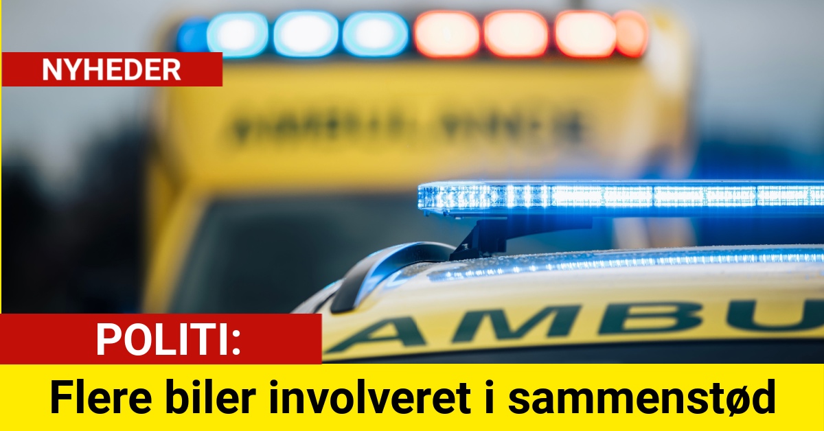 Flere biler involveret i sammenstød