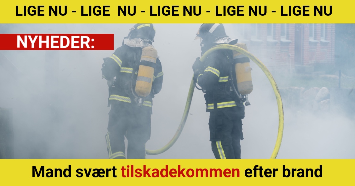 Mand svært tilskadekommen efter brand