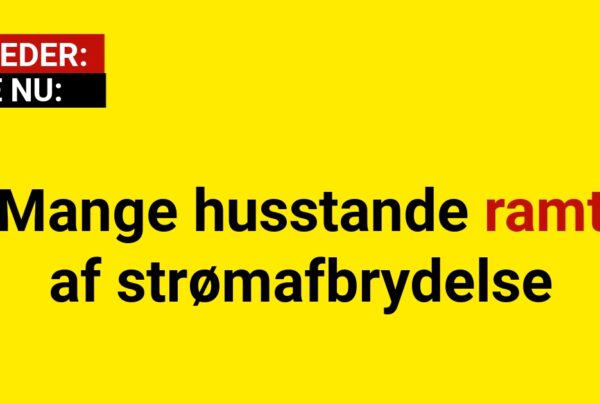 Mange husstande ramt af strømafbrydelse