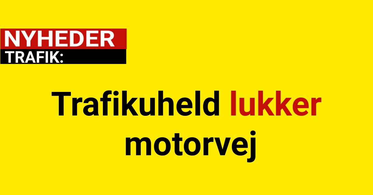 Trafikuheld lukker motorvej