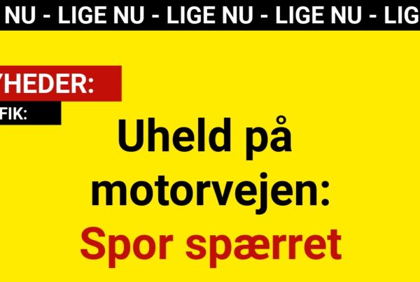 Uheld på motorvejen: Spor spærret