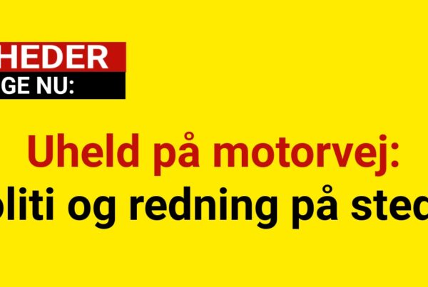 Uheld på motorvej: Politi og redning på stedet