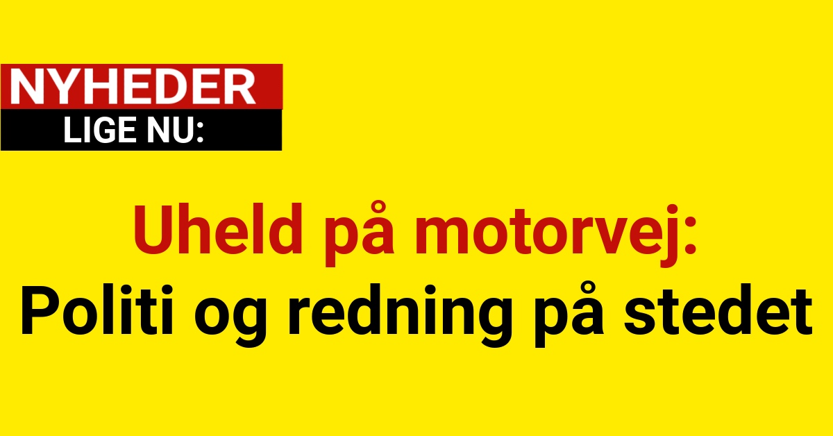 Uheld på motorvej: Politi og redning på stedet