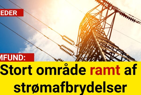 Stort område ramt af strømafbrydelser