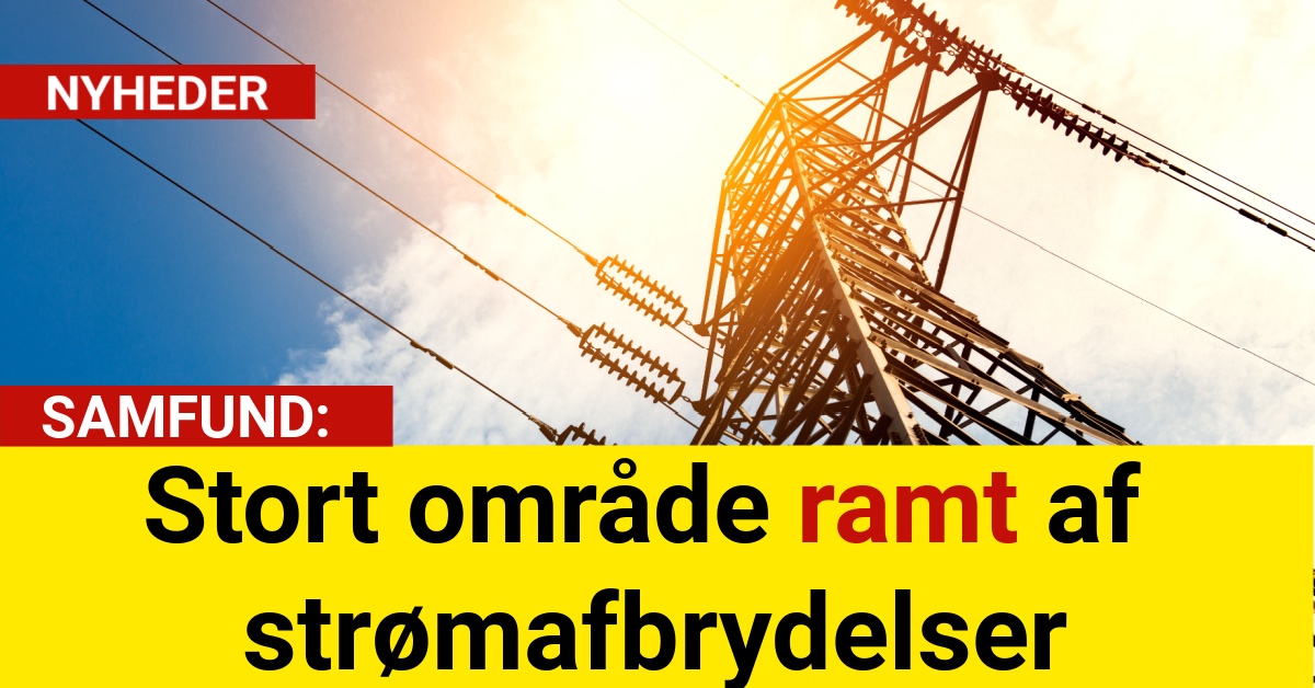 Stort område ramt af strømafbrydelser