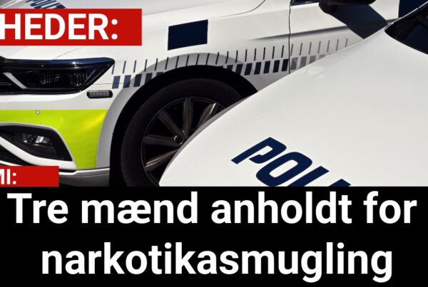 Tre mænd anholdt for narkotikasmugling