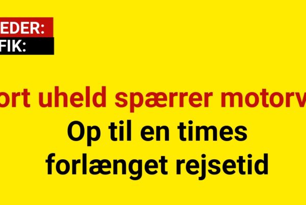 Stort uheld spærrer motorvej: Op til en times forlænget rejsetid