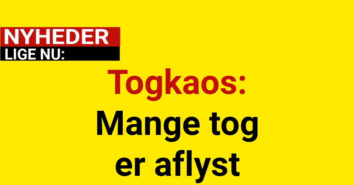 Togkaos: Mange tog er aflyst