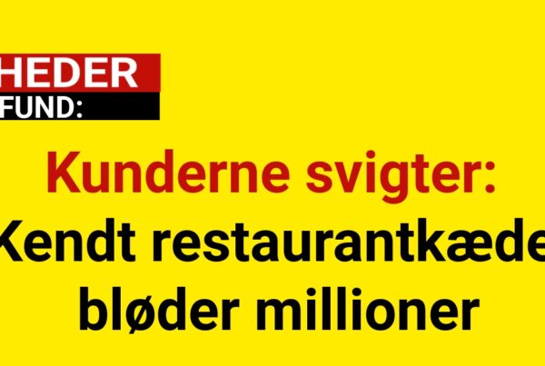 Kunderne svigter: Kendt restaurantkæde bløder millioner