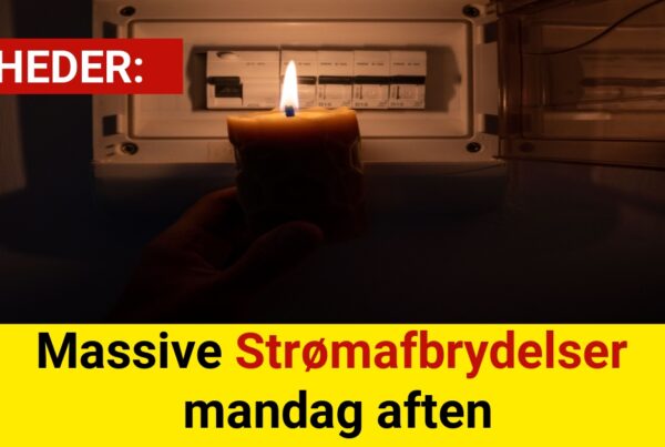 Massive Strømafbrydelser mandag aften