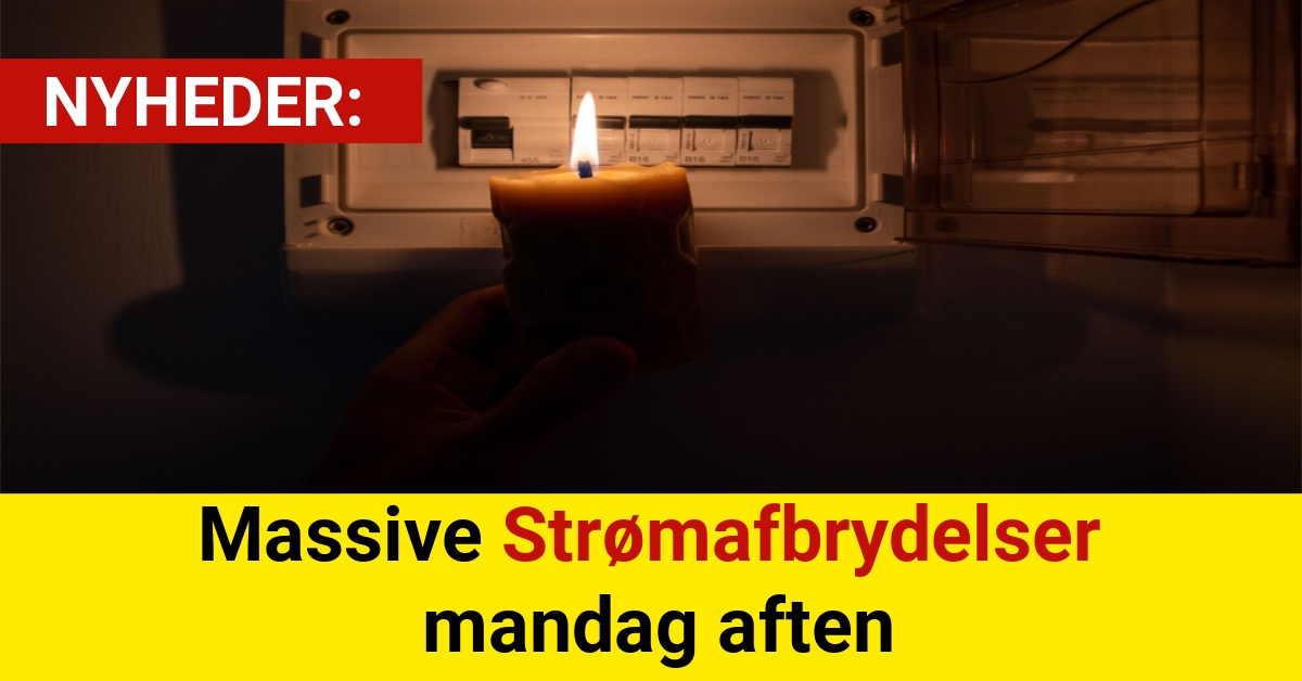 Massive Strømafbrydelser mandag aften