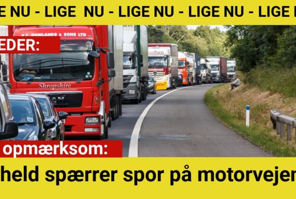 Vær opmærksom: Uheld spærrer spor på motorvejen