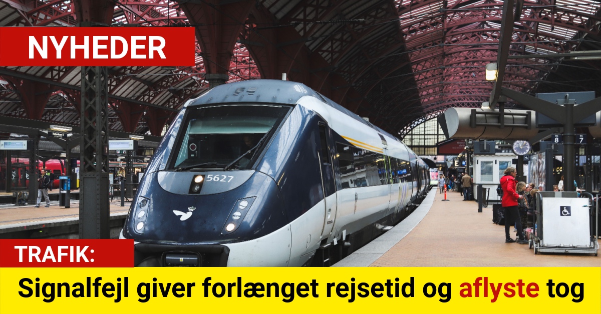 Signalfejl giver forlænget rejsetid og aflyste tog