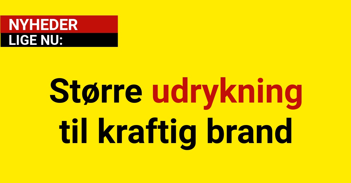 LIGE NU: Større udrykning til kraftig brand