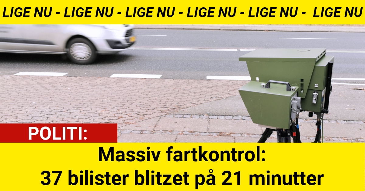 Massiv fartkontrol: 37 bilister blitzet på 21 minutter