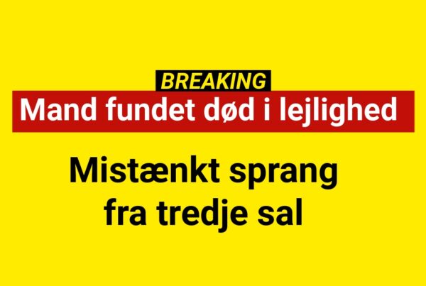 BREAKING: Ung mand fundet død i lejlighed