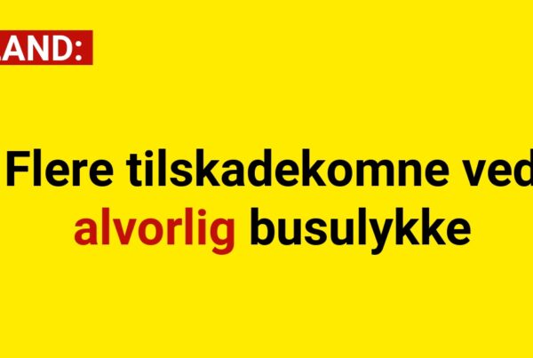 Flere tilskadekomne ved alvorlig busulykke