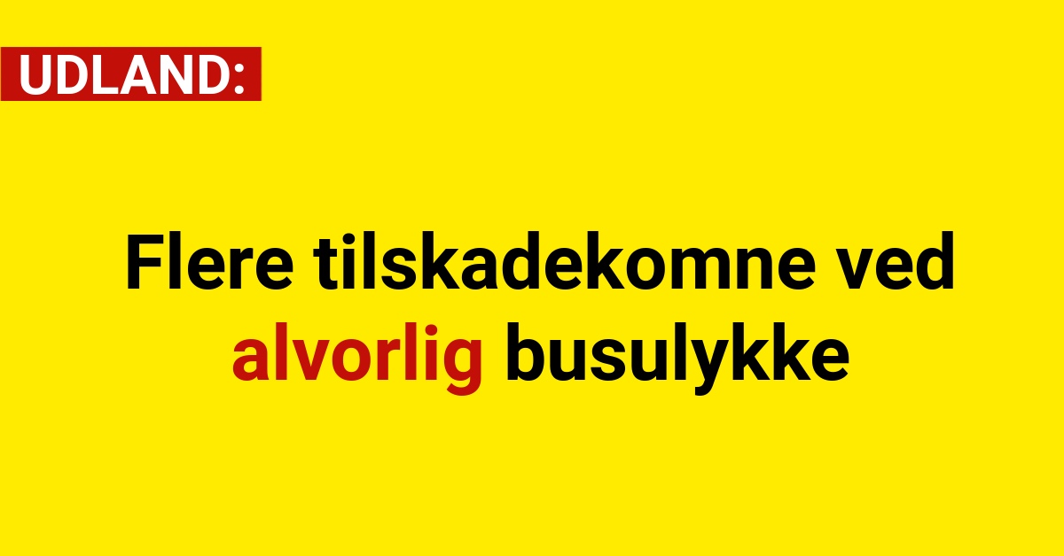 Flere tilskadekomne ved alvorlig busulykke