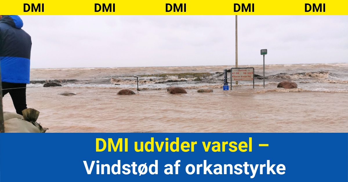 DMI udvider varsel – Vindstød af orkanstyrke