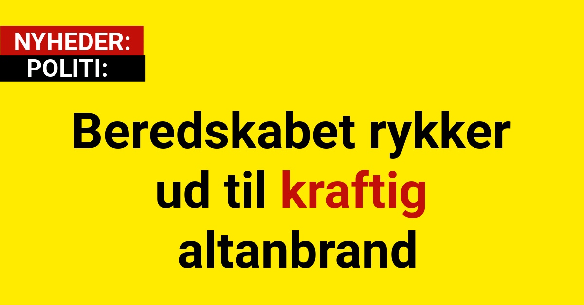 Beredskabet rykker ud til kraftig altanbrand