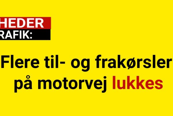 Flere til- og frakørsler på motorvej lukkes