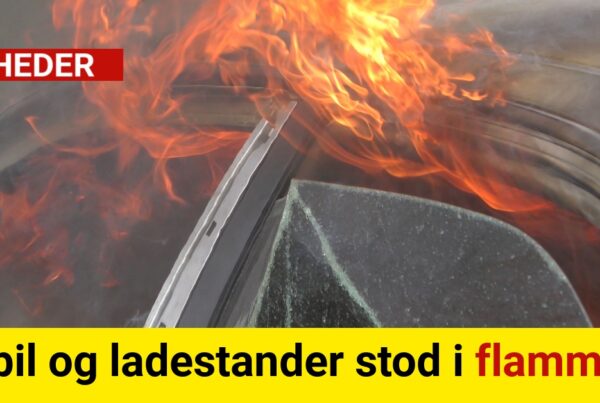 Elbil og ladestander stod i flammer