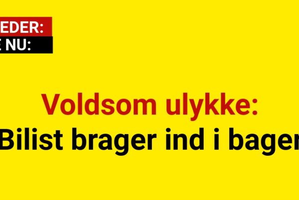 Voldsom ulykke: Bilist brager ind i bager