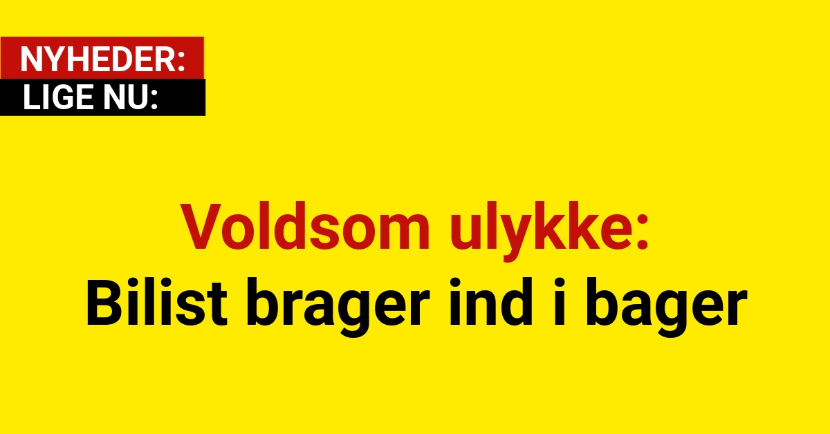 Voldsom ulykke: Bilist brager ind i bager