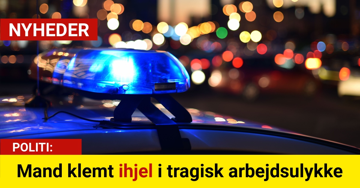 Mand klemt ihjel i tragisk arbejdsulykke