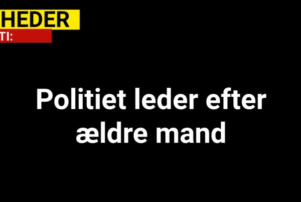 Politiet leder efter ældre mand