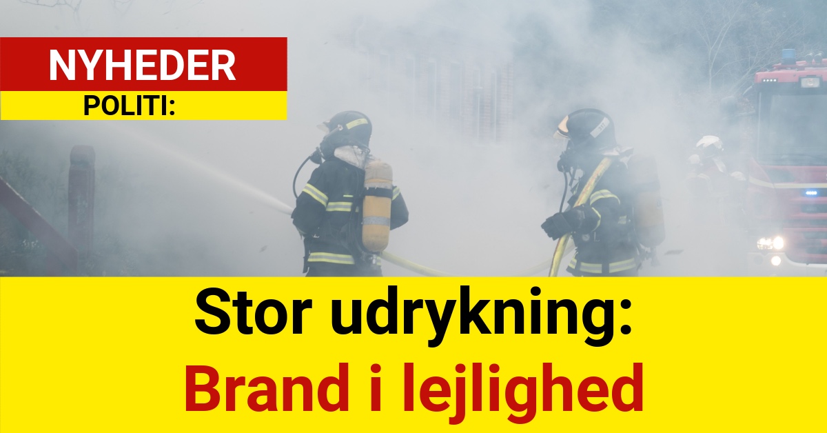 Stor udrykning: Brand i lejlighed