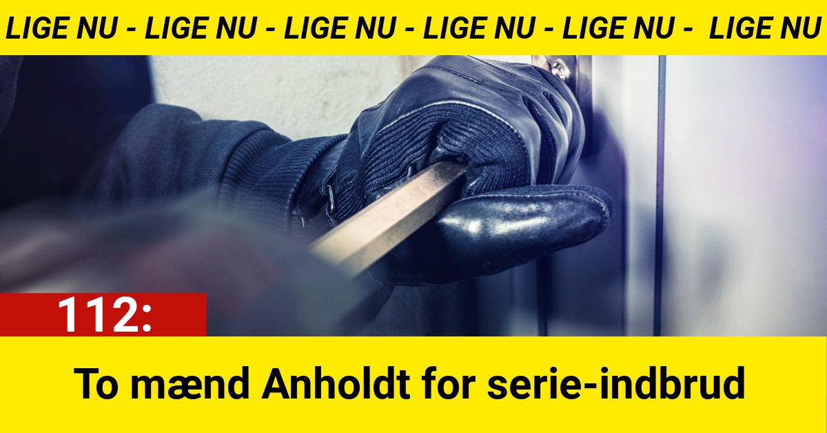 To mænd Anholdt for serie-indbrud