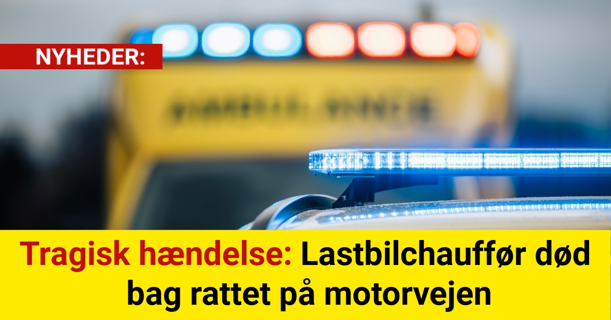 Tragisk hændelse: Lastbilchauffør død bag rattet på motorvejen