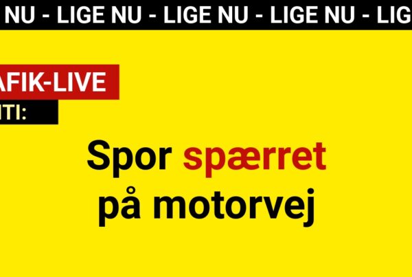 Spor spærret på motorvej