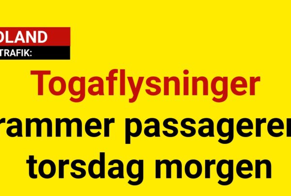 Togaflysninger rammer passagerer torsdag morgen: